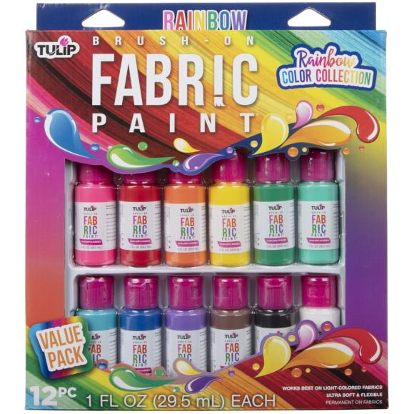 Brush On Fabric Paint - Rainbow Collection Arts & Entertainment Tulip