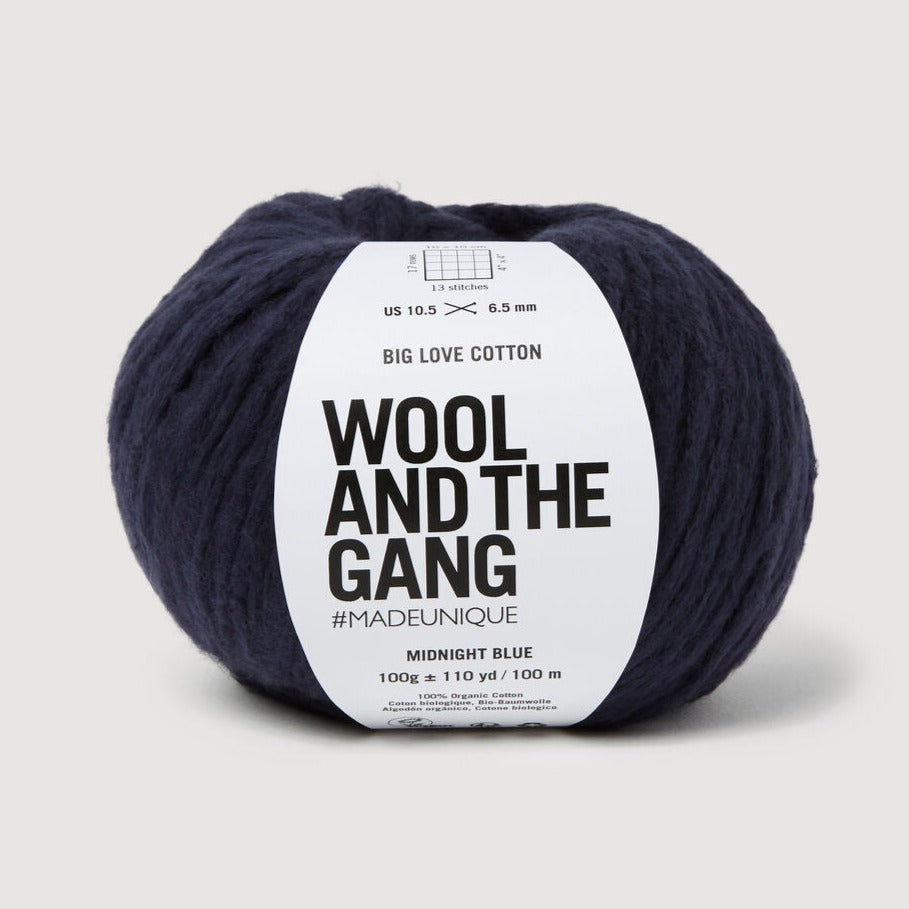 Wool & the Gang Big Love Cotton Yarn Wool and the Gang Midnight Blue BL