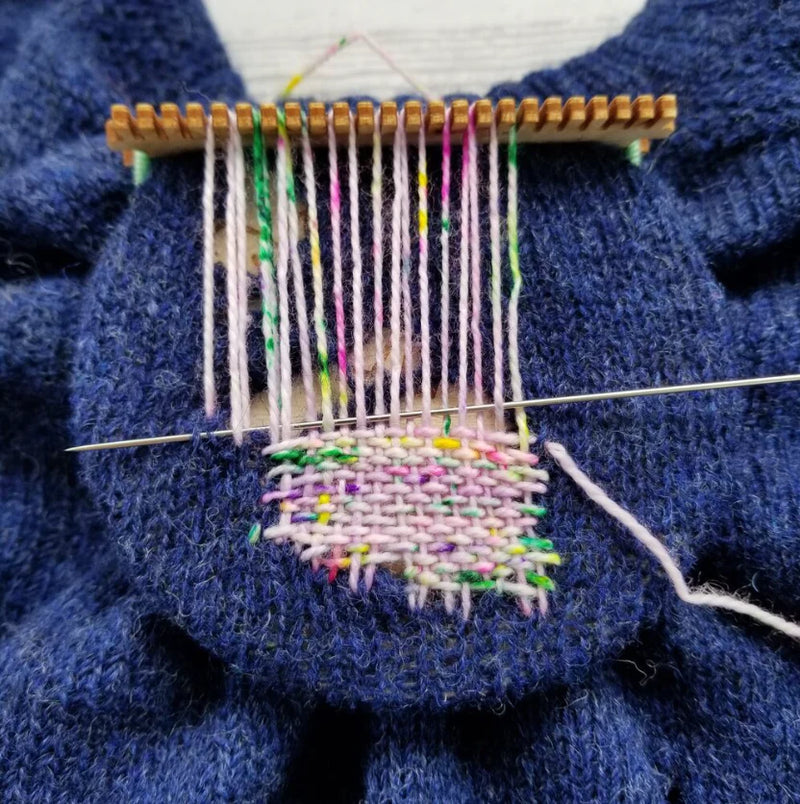 Visible Darning & Mending with a Loom Workshop Brooklyn Craft Company