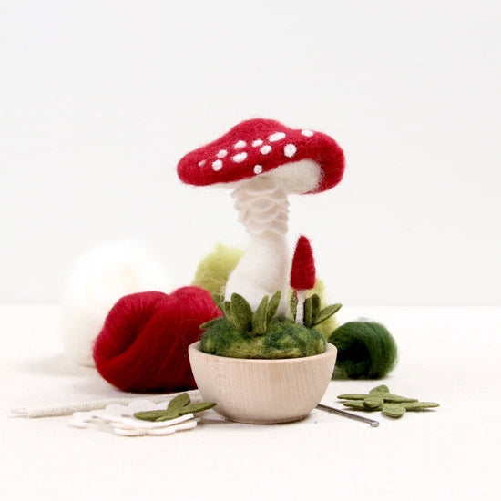 Crimson Toadstool Needle Felting Kit Kit Benzie Design