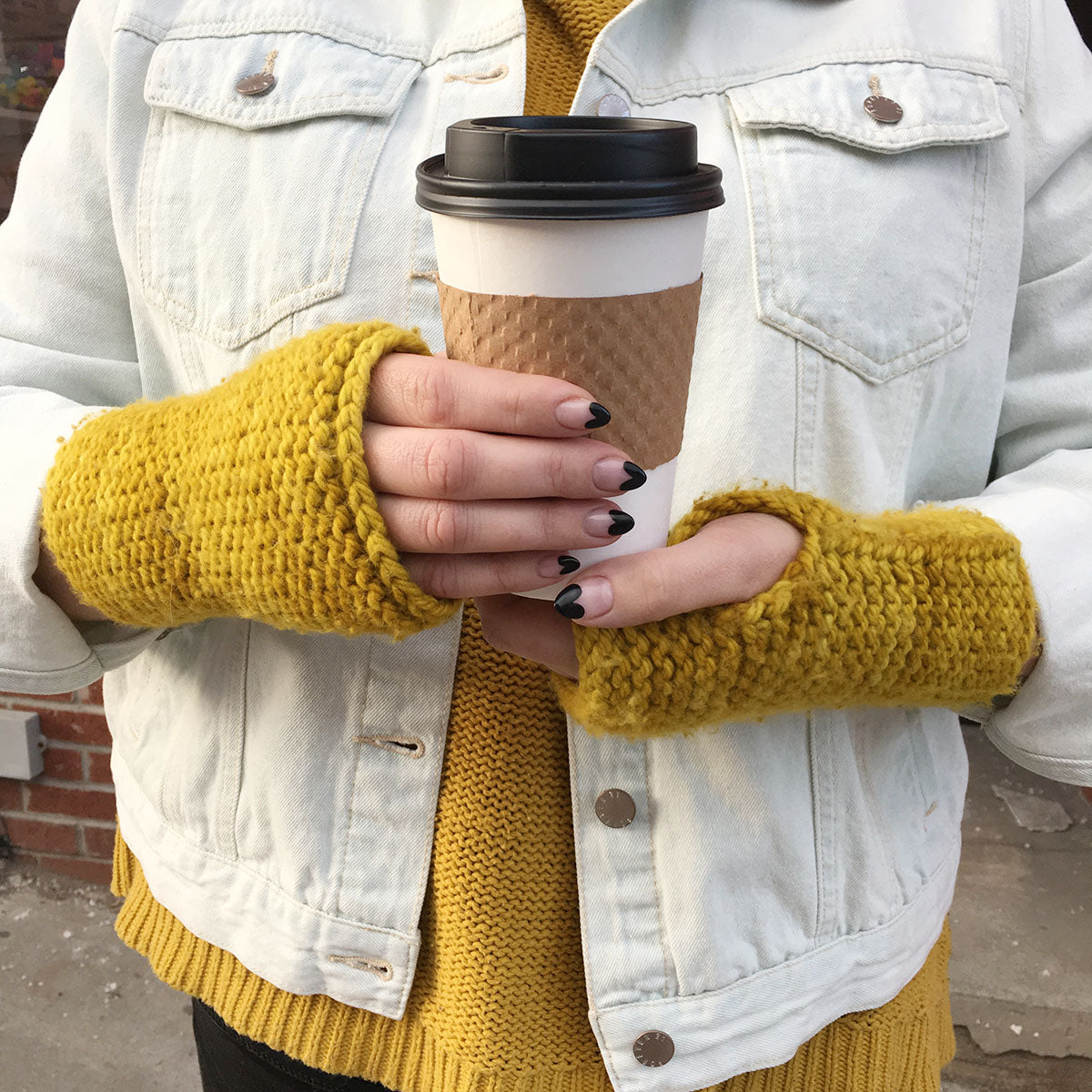 FREE! Total Newbie Fingerless Mitts Knitting Pattern Pattern Brooklyn Craft Company