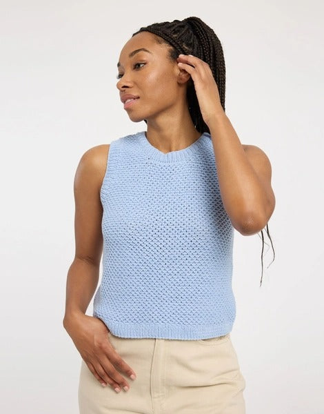 Heaven tank in powder blue the one cotton
