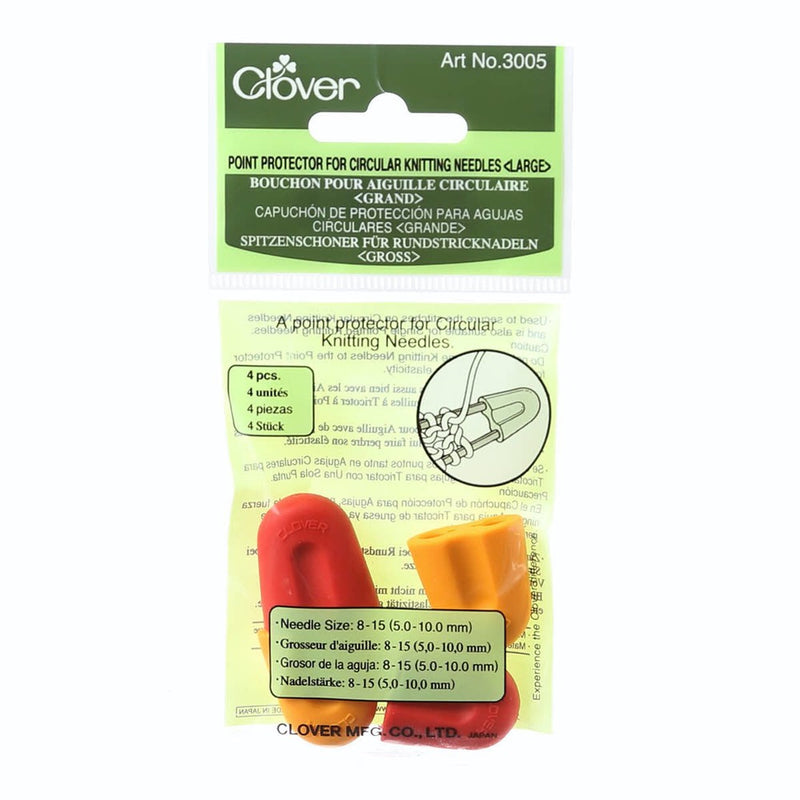 Large Point Protectors for Circular Knitting Needles Tools Clover