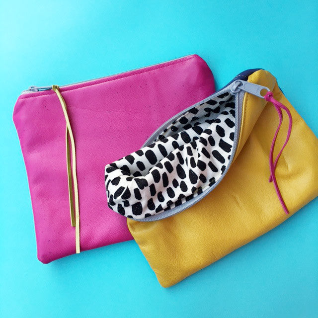 Sew a Leather Zipper Pouch Past Workshop Brooklyn Craft Company